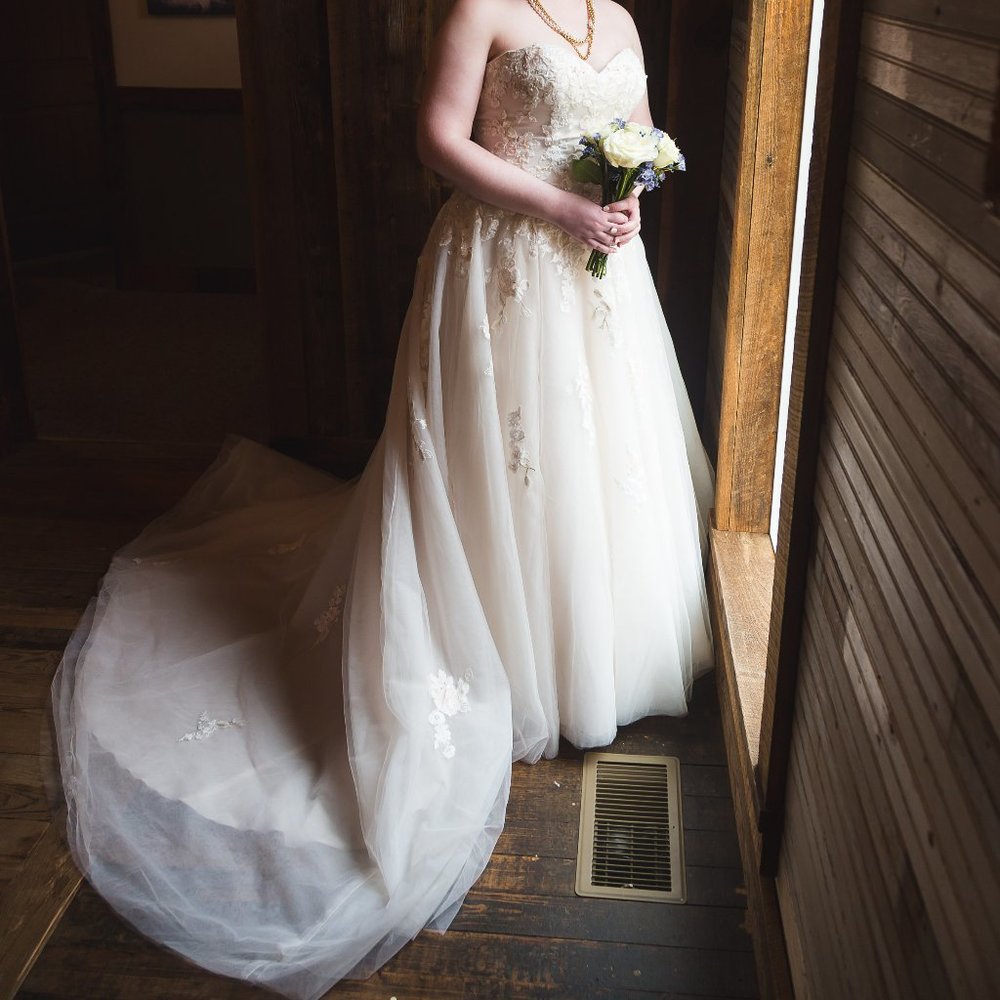 Size 12 ivory ball gown wedding dress